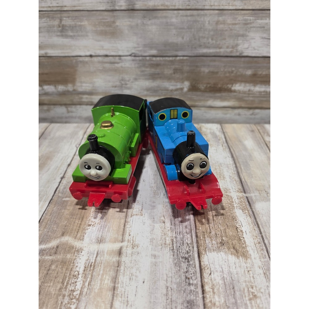 Vintage Thomas & Percy ERTL Toy‎ Trains Blue Green 1990s Set READ